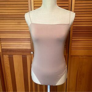 Tan Spaghetti Strap Bodysuit